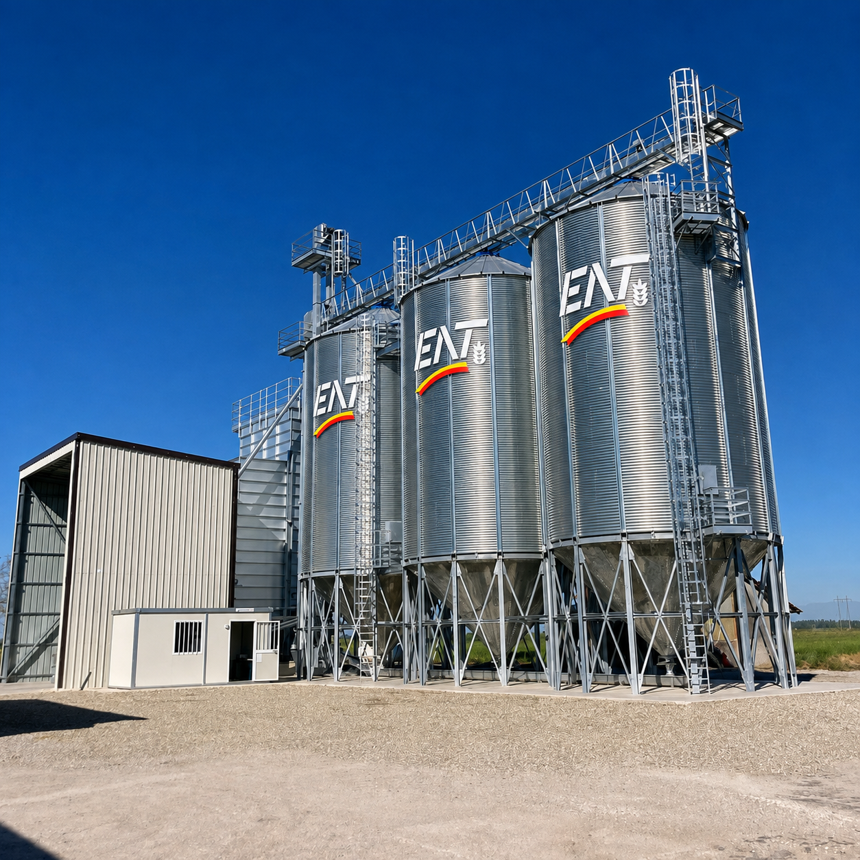 Silos elevados con tolva