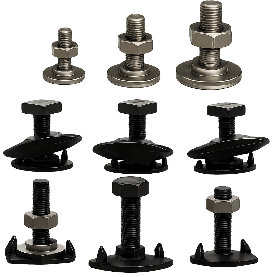 Tornillos y elementos para cangilones de elevadores